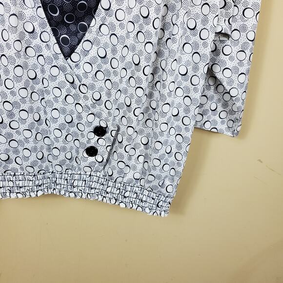 Vintage Printed Layered Blouse Size 14 - Picture 5 of 12